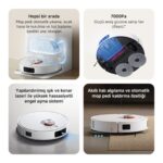Xiaomi Yeni Seri Robot Vacuum X20 Pro Premium Akıllı Robot Süpürge + Mop 7000PA Emiş Gücü(Türkiye Garantili) - Görsel 3