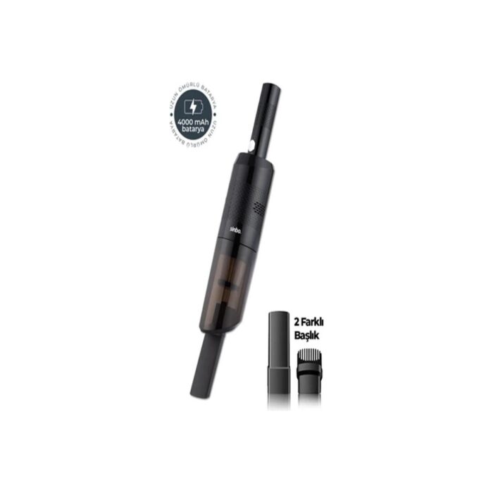 Sinbo SVC-8630 Oto-Araç El Tipi Süpürge Çakmaklık Şarjlı Mini - Taşınabilir Hepa Filtre - 2 Başlık - Görsel 1