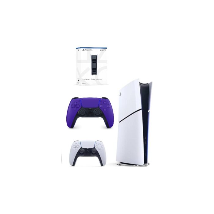 Sony Playstation 5 Slim Dijital+ 2.kol Dualsense Mor +Şarj Istasyonu (Ithalatçı Garantili) - Görsel 1