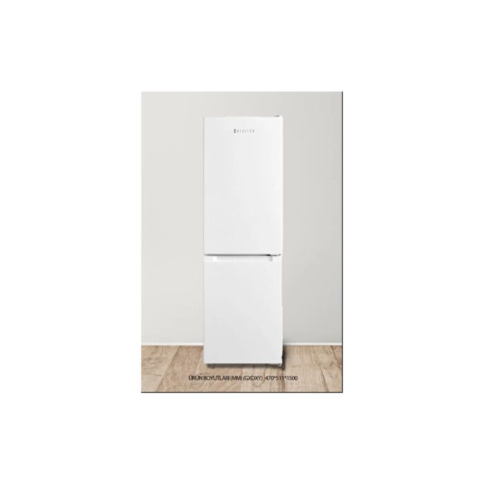 Dijitsu DBD250 E 174 lt Statik Kombi Buzdolabı Beyaz Renk Sessiz Çalışma - Görsel 2