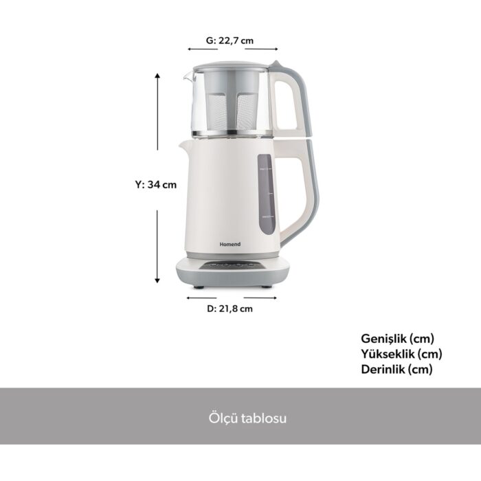 Homend Royaltea 1757H Konuşan Çay Makinesi - Görsel 2