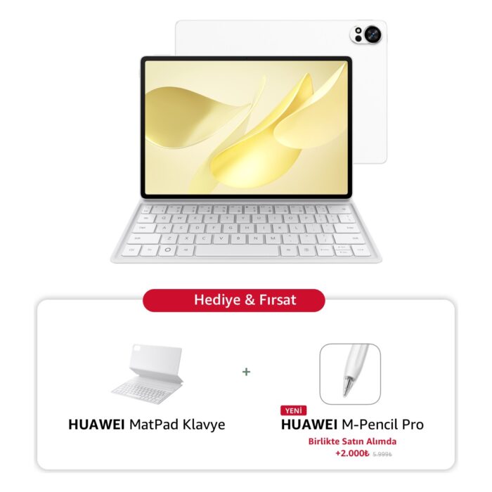 110001225347780.jpg Huawei Yeni (2025) Matepad 12X 12.0" Papermatte Edition 12GB 256GB Beyaz + Klavye - Görsel 1