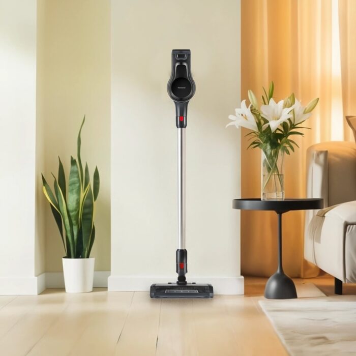 110001225424833.jpg Homend Dustrider 1263H Dikey Süpürge Siyah Kırmızı - Görsel 1