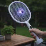 Buffer® USB Şarjlı Beyaz Renk Kendiliğinden Standlı Şarj Göstergeli Uv Işıklı Sinek Öldürme Raketi LTD-718 - Görsel 4