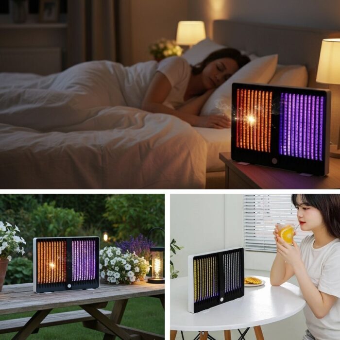 Buffer® Sivrisinek Öldürücü Lamba Şarjlı Sivrisinek Kovucu Sessiz ve Güçlü Sivrisinek Tuzağı Uv Işıklı Sinek Kıran WD023 - Görsel 2