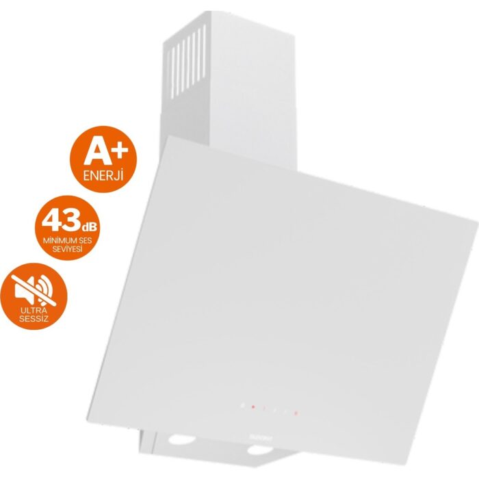 Ferre  Fryart Viora Vitroseramik Elektrikli Sessiz Beyaz Ankastre Set (D078 - Sa + MS261 + XE64CB ) - Görsel 2