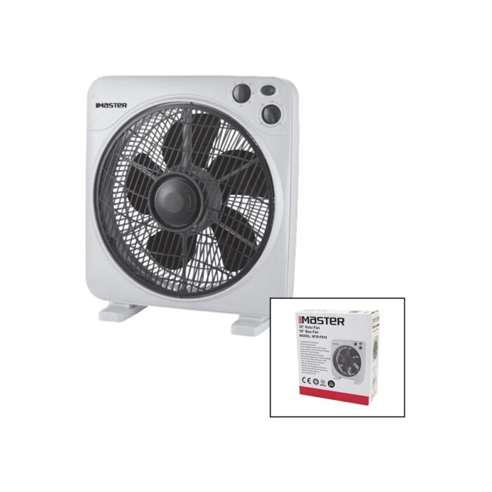 Go İthalat 10 Inç  Kutu Fan  Vantilatör  3 Kademe Hız   6 Plastik Kanat 38W  60DK.ZAMAN Ayarlı MTR-F610 (4989) - Görsel 1