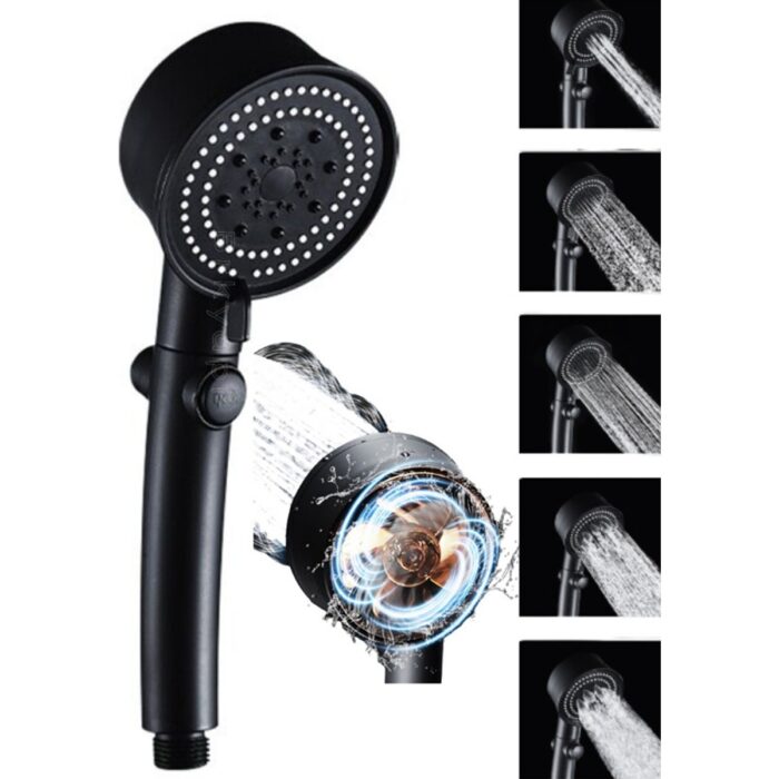 Go İthalat Duş Başlığı Pervaneli Serinletici Tasarım 5 Modlu (4989) - Görsel 2