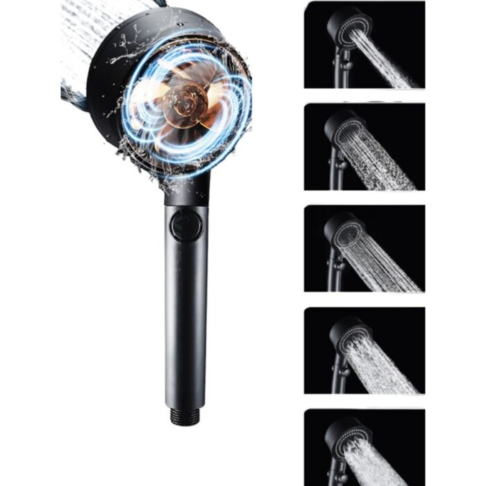 Go İthalat Duş Başlığı Pervaneli Serinletici Tasarım 5 Modlu (4989) - Görsel 4