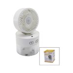 Go İthalat Su Spreyli  Katlanır Başlık - 90 Derece Işıklı USB Mini Fan Çap=11.2cm - Y:13.5-20.5cm 3 Kademe Hız  350ML (4989)