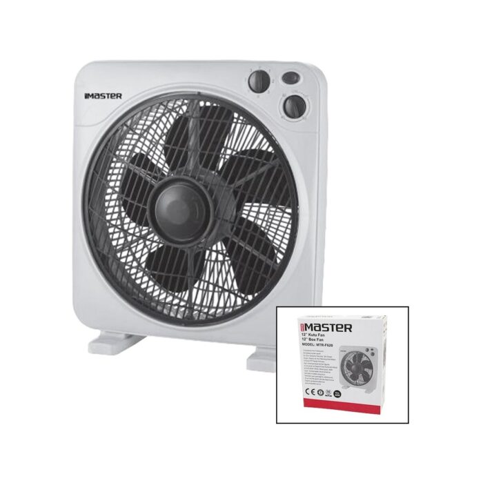 Go İthalat 12 Inç  Kutu Fan  Vantilatör  3 Kademe Hız   5 Plastik Kanat  40W   60DK.ZAMAN Ayarlı  MTR-F620 (4989) - Görsel 2