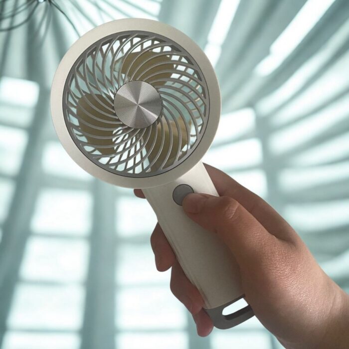 Go İthalat USB ile Şarj Olabilen 3 Ayarlı Fan Modlu Çanta Tipi El Fanı (4989) - Görsel 5