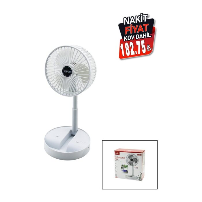 Go İthalat Masa Üstü Vantilatör USB Şarjlı Katlanır Fan=16.4cm - Uzayan AYAK=12.5-19CM 180 Derece Dönebilen Telefonluklu Bwfn-11 (4989) - Görsel 2