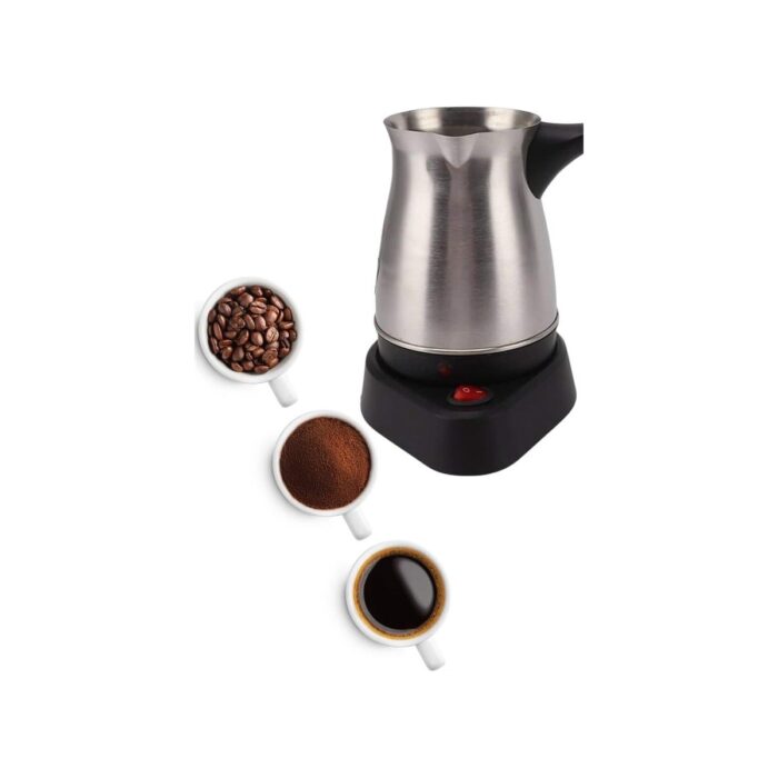 Machnera Elektrikli Cezve 800 Watt Paslanmaz Çelik Türk Kahve Makinesi Saplı - Görsel 3