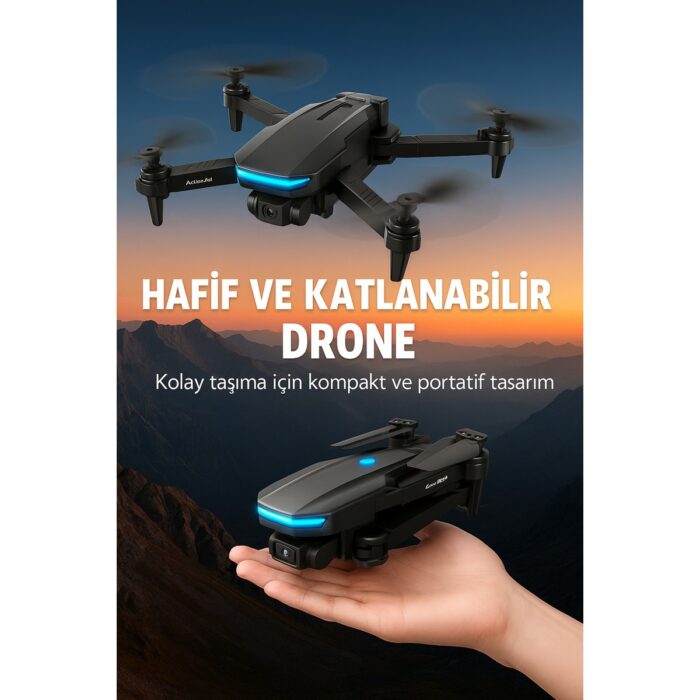 Machnera Wifi Fpv Canlı Görüntü Aktarımlı Katlanabilir Drone - Görsel 5