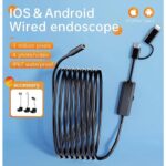 Arenes 5 Metre Endoskop Yılan Video Kamera Ios ve Android Uyumlu Led’li 8 mm Sert Kablo 2mp - Lisinya - Görsel 2