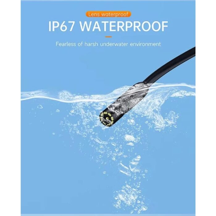 Arenes 5 Metre Endoskop Yılan Video Kamera Ios ve Android Uyumlu Led’li 8 mm Sert Kablo 2mp - Lisinya - Görsel 4