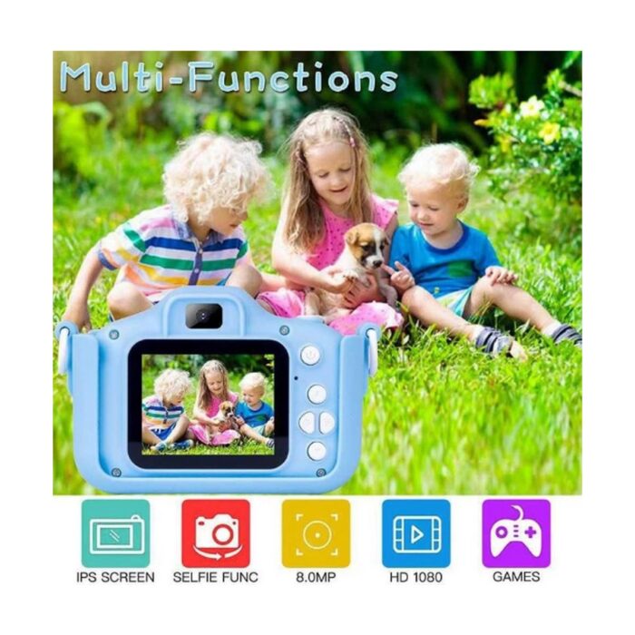 Arenes Çocuk Dijital Fotoğraf Makinası 20 Mp Video Kaydedici 2.0 Inç Çift Kameralı - Lisinya - Görsel 3