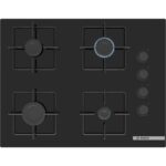 Bosch Siyah 3 Lü Ankastre Set 398 ( HUA717BR0T - POP7C6P30O - DWK63PJ60T(61T) ) 67CM Ocak - Buhar Destekli - Pişirme Matı ile - Görsel 3