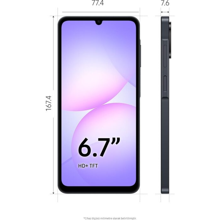 Samsung Galaxy A07 128 GB 4 GB Ram (Samsung Türkiye Garantili) Siyah - Görsel 2
