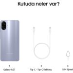 Samsung Galaxy A07 128 GB 4 GB Ram (Samsung Türkiye Garantili) Açık Mor - Görsel 3
