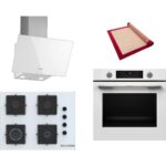 Bosch Beyaz 3 Lü Ankastre Set 403 ( HUA736EV0T - POP7C2P30O - DWK63PJ20T  ) 67CM Ocak - Buhar Destekli - Pişirme Matı ile