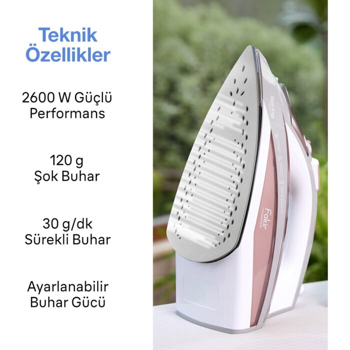 Fakir Spring Buharlı Ütü - Gülkurusu - 2600 Watt - Görsel 3