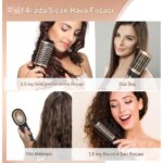 Airstorr Hyundaı HC-092 5'i 1 Arada Döner Sıcak Hava Fırçası Seti 1000W 3 Hız Sabit Sıcaklıkta Saç Bakımı - Görsel 3