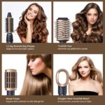 Airstorr Hyundaı HC-092 5'i 1 Arada Döner Sıcak Hava Fırçası Seti 1000W 3 Hız Sabit Sıcaklıkta Saç Bakımı - Görsel 4