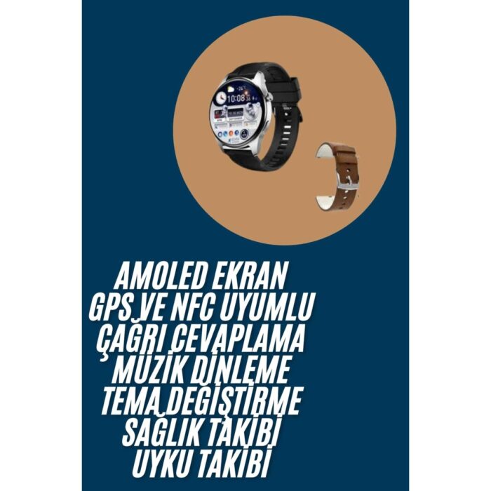 Brf 2025 Model Akıllı Saat Titreşimli Uyku ve Sağlık Takibi Nfc ve Gps Uyumlu - Görsel 2