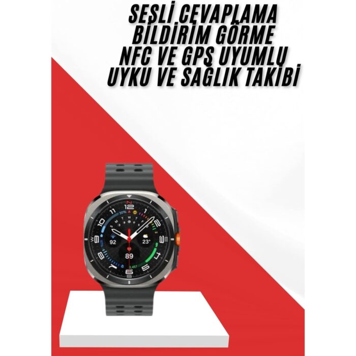 Brf Akıllı Saat Müzik Dinleme Nabız Ölçer Nfc ve Gps Uyumlu Sesli Asistan - Görsel 2