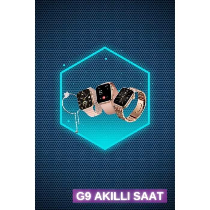 Brf Kadınlar Için 3 Kordonlu Akıllı Saat ve Dijital Göstergeli Powerbankli Bluetooth Kulaklık Dok - Görsel 3