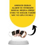 Brf Bileklikli Amoled Ekran Akıllı Saat ve Dijital Göstergeli Kablosuz Bluetooth Kulaklık Anc/ Enc - Görsel 2