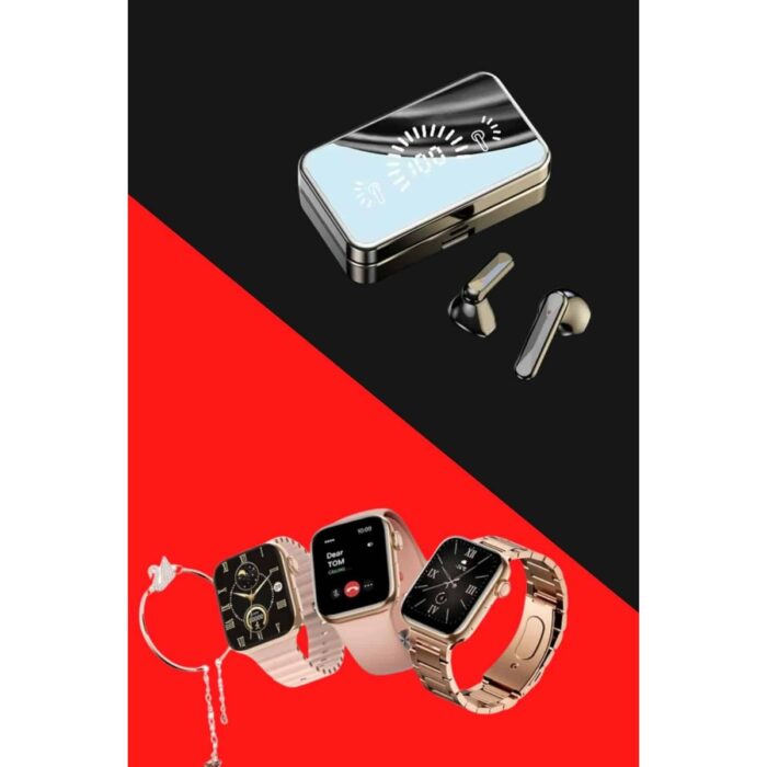 Brf Bileklikli Amoled Ekran Akıllı Saat ve Dijital Göstergeli Kablosuz Bluetooth Kulaklık Anc/ Enc - Görsel 5