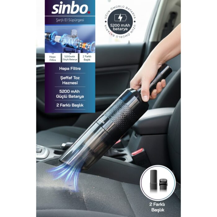 Sinbo SVC-8631 Şarjlı El Süpürgesi - Siyah - Görsel 1