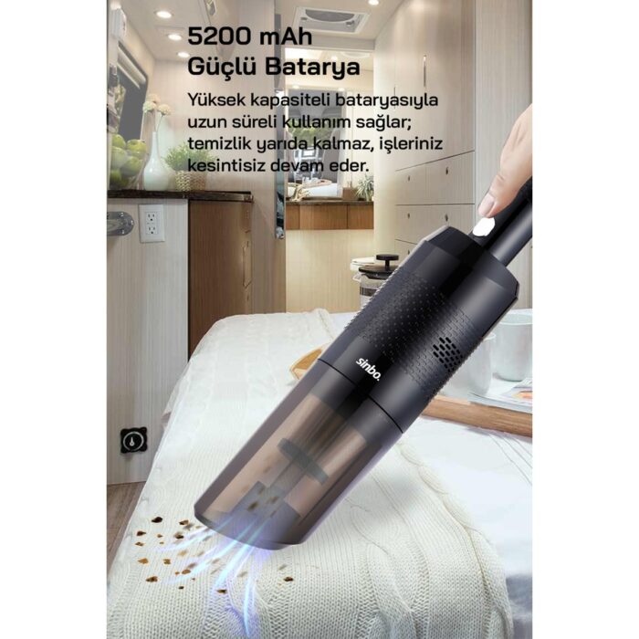 Sinbo SVC-8631 Şarjlı El Süpürgesi - Siyah - Görsel 4