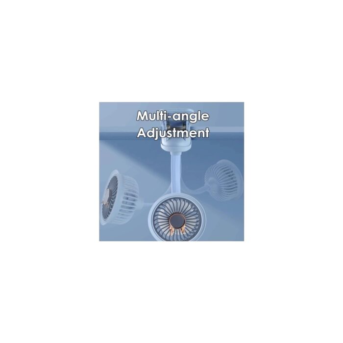 AyrStore Taşınabilir Mini Klips Bebek Arabası Fanı, Fan Elektrikli Soğutma Hava Sirkülatöründe 360 Derece Dönebilen Klips - Görsel 4