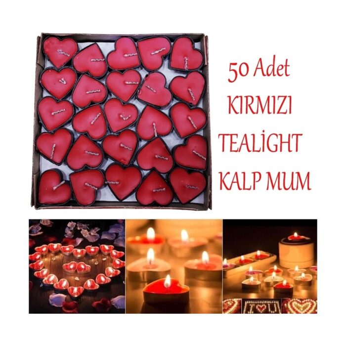 AyrStore Tealight Kalp Mum - Görsel 1