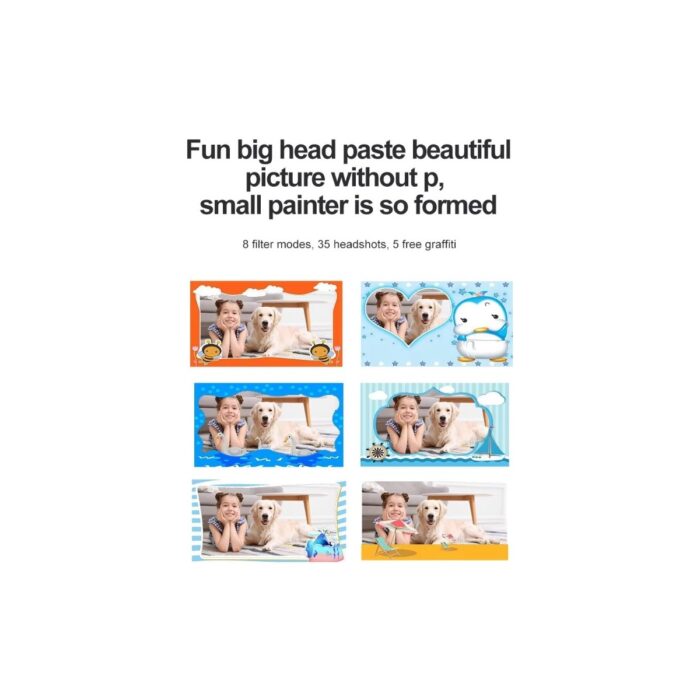 AteşTech Unicorn Temalı Anında Baskılı Çocuk Kamerası Print Kamera | Çift Kamera, 2,0″ Ekran, Silikon Kılıf - Görsel 4