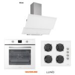 Silverline Luno Ankastre Beyaz Set (Dijital Fırın+Dokunmatik 90CM Davlumbaz)