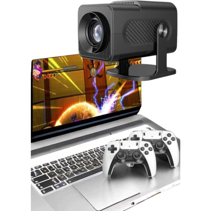 Poebgo Family's Çift Kollu Game Box Projeksiyon Cihazı Kumandalı Android Tv Dahili Hoparlör - Görsel 4