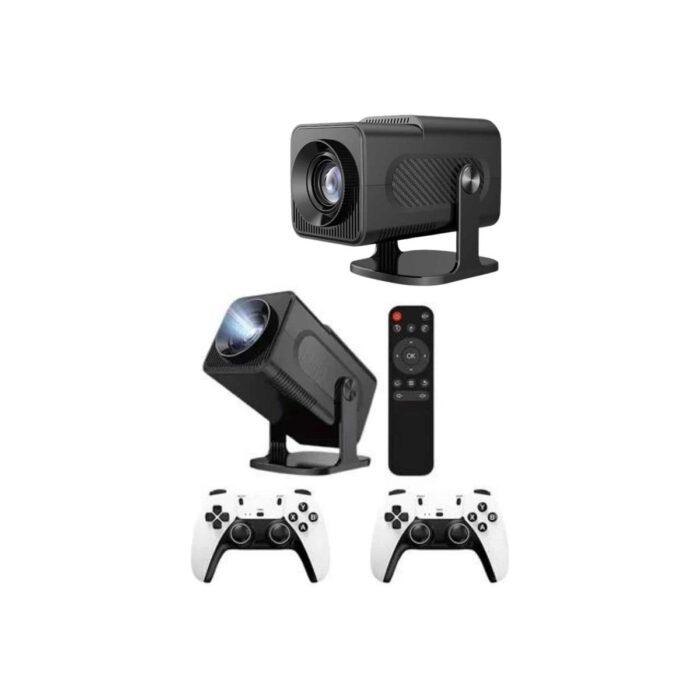 Poebgo Family's Çift Kollu Game Box Projeksiyon Cihazı Kumandalı Android Tv Dahili Hoparlör - Görsel 5