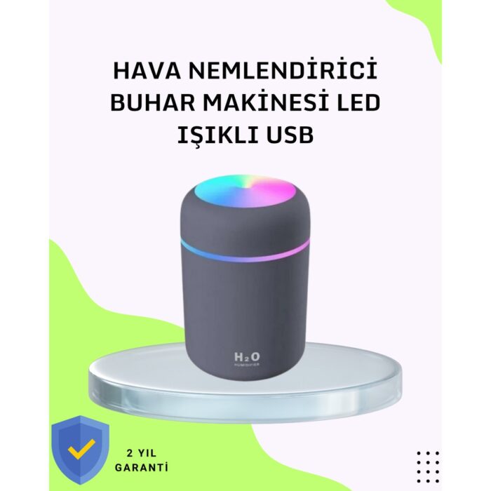 110001235758357.jpg AyrStore Taşınabilir Hava Nemlendirici – Renkli Işık ve USB Bağlantı - Görsel 1