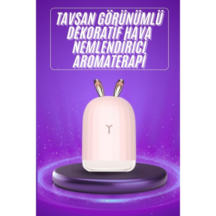 AyrStore Aromaterapi Hava Nemlendirici Dekoratif USB Şarjlı Tavşan Nemlendirici - Görsel 1