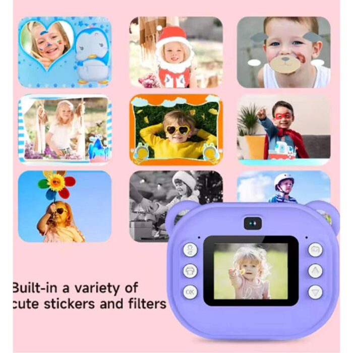 Getittir Dijital Video Kayıt Fotoğraf Çocuk Kamerası Anlık Termal Resim Kağıt Baskılı Vtn-09 - Lisinya - Görsel 5