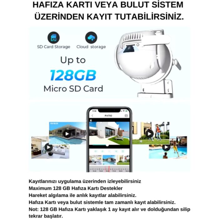 Getittir Ip Kamera 2+2 Mp 4mp 1080P Ultra Hd Hareketli Sensör Dış Ortam Ip Kamera Speed Dome Akıllı Ip Çift Kamera - Lisinya - Görsel 4