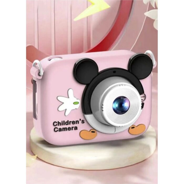 110001236097080.jpg Getittir Mini 1080P Hd Çocuk Kamera Dijital Fotoğraf Makinesi 2.0 Inç Ekran 5 Adet Oyun Pembe - Lisinya - Görsel 1