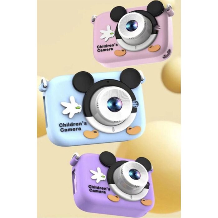 Getittir Mini 1080P Hd Çocuk Kamera Dijital Fotoğraf Makinesi 2.0 Inç Ekran 5 Adet Oyun Pembe - Lisinya - Görsel 5