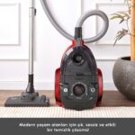 Karaca Vantuz High Force Kırmızı Toz Torbasız Elektrikli Süpürge - Görsel 3