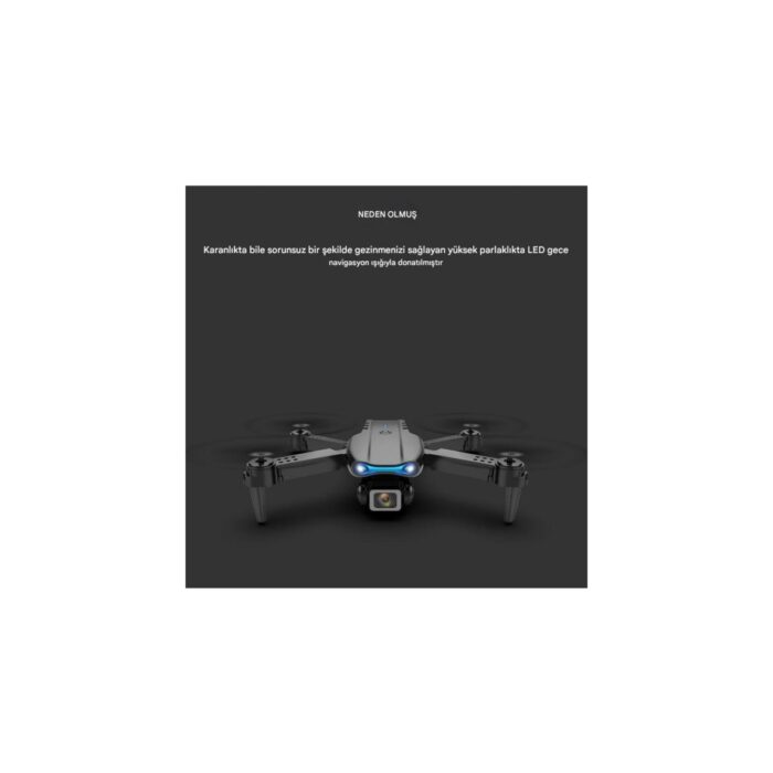 Zelia Wear 100 Mt. Engel Kaçınma Wifi 2 Kamera Hd Katlanabilir Drone - Görsel 4